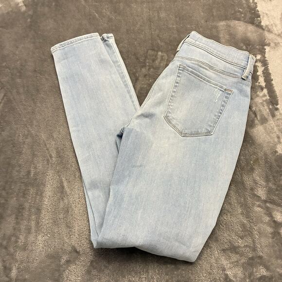 Pacsun Jeans Womens Jegging 27 Blue Light Wash Denim Bikercore Distressed Pants - Picture 9 of 13